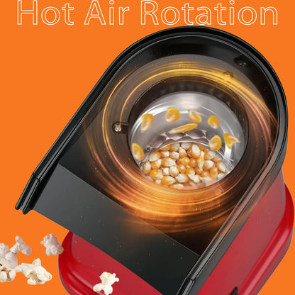 Hot Air Popcorn Machine, No Oil Popcorn Maker, 95% Popping Rate